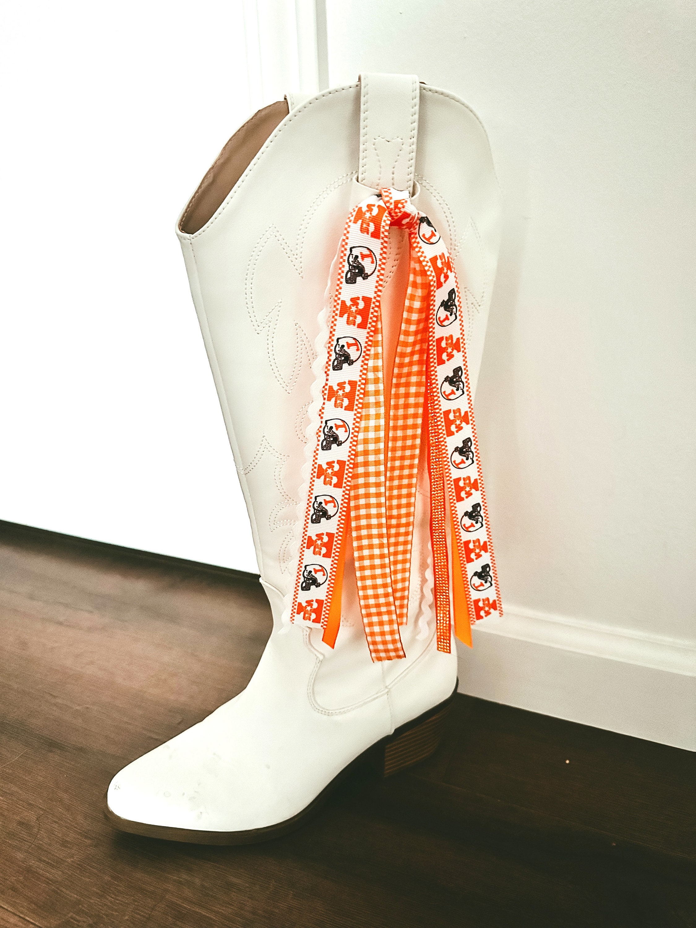Game Day Boot Bows, Set of Vols Boot Bow, Orange Bow, Tennessee Vol Bow,  Tennessee Bow