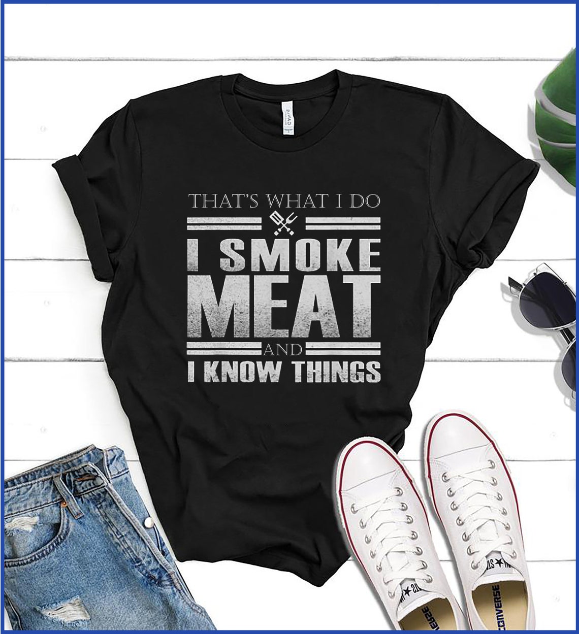 Questo è quello che faccio fumo carne e so cose T-shirt | Etsy