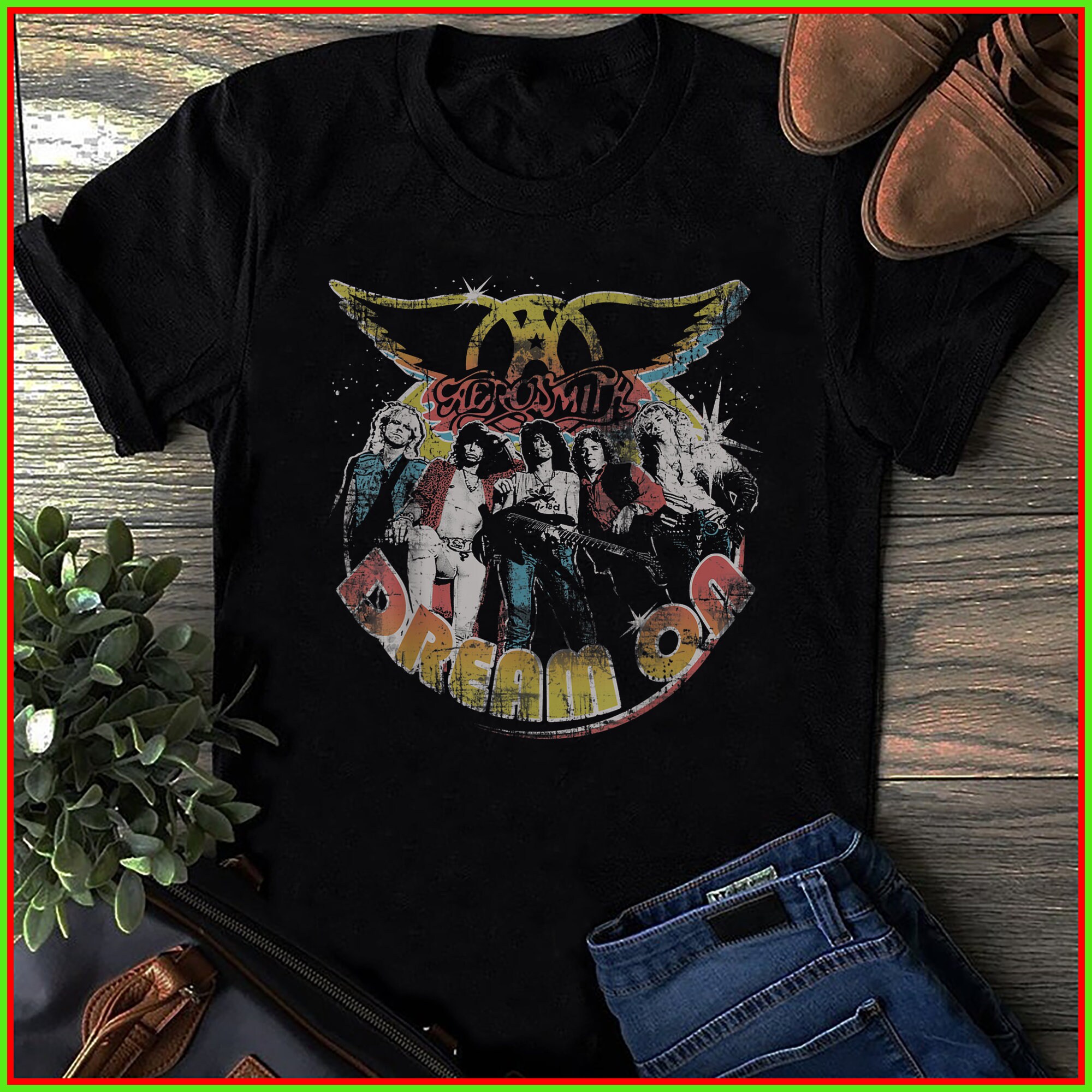 Aerosmith Dream On T Shirt Etsy Aerosmith Dream On T Shirt Etsy