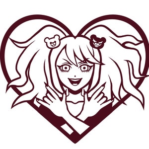 Junko Enoshima Danganronpa Decal Sticker