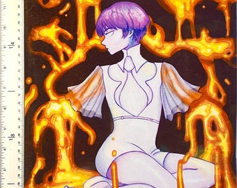 Phos Land of the Lustrous Risograph Art Print