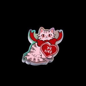 Be Mine Valentines Kitty Holographic Sticker
