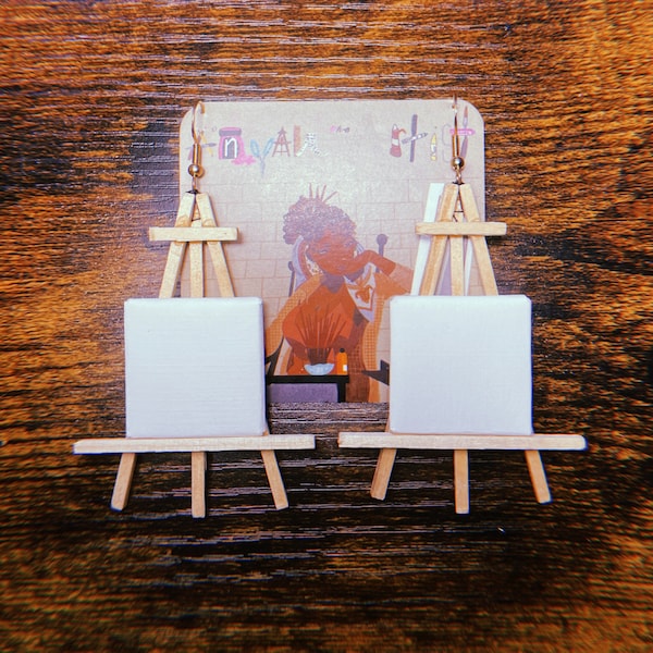 Medium Create your own easel earrings with interchangeable paintings