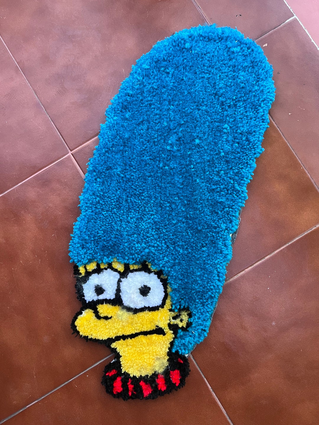 Rug Tufted Marge Simpson in 3D Rugmaking Etsy