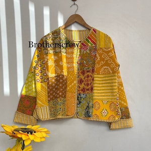 100% Cotton Handmade Bohemian Jacket Coat, Embroidered Coat Women, Hippie Jacket, Elephant Print Aari Work Jacket, Vintage Jacket Coat image 1