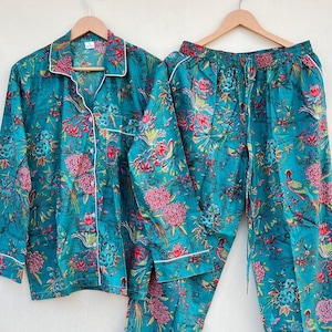 Handmade Pajama Night Wear Suit, Party Wear Dress, Lounge Wear Pajama Set, Soft Cotton Pajama, Pure Cotton Pajama Set, Indian Pajama Set
