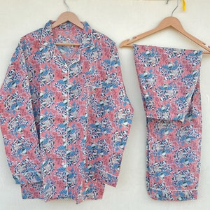 Floral Cotton Pajama Set: Indian Nightwear