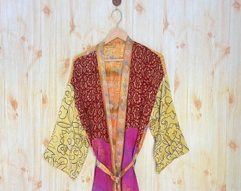 Silk robe Long silk robe Silk kimono robe Silk kimono Long silk robe Floor length robe Kimono silk robe Silk kimono robe long Plus size