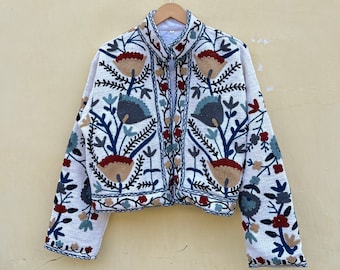 Handmade Suzani Jacket | Cotton Embroidered Coat | Bohemian Festival Jacket | Unique Artisan Outerwear