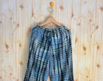 Tie Dye Silk Pajama, Silk Pants For Women, Summer Wear Soft Plazzo, Mother Gift Soft Pajama, Night Wear Silk Pajama, Boho Tie Dye Pajama