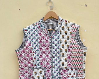 Giacche fatte a mano senza maniche di nuovo stile Giacche patchwork Boho Giacche e cappotti indiani