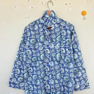 Floral Cotton Pajama Set: Indian Summer Night Wear