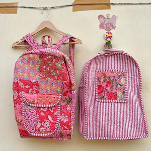 Sac à dos en patchwork de couette en coton, sac d'ordinateur indien en coton, sac fourre-tout bohème hippie à main, sac fourre-tout de travail en coton, sac réversible