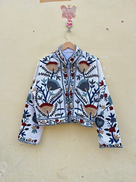 Embroidered winter jackets deals