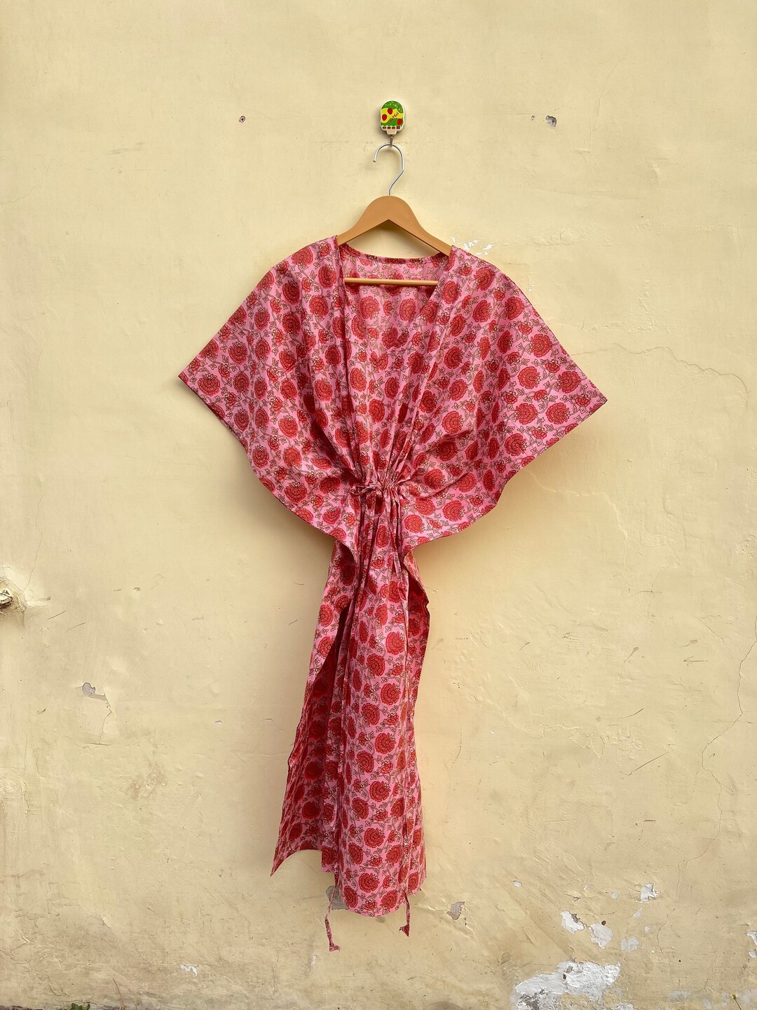 Pink Yellow Long Kaftan