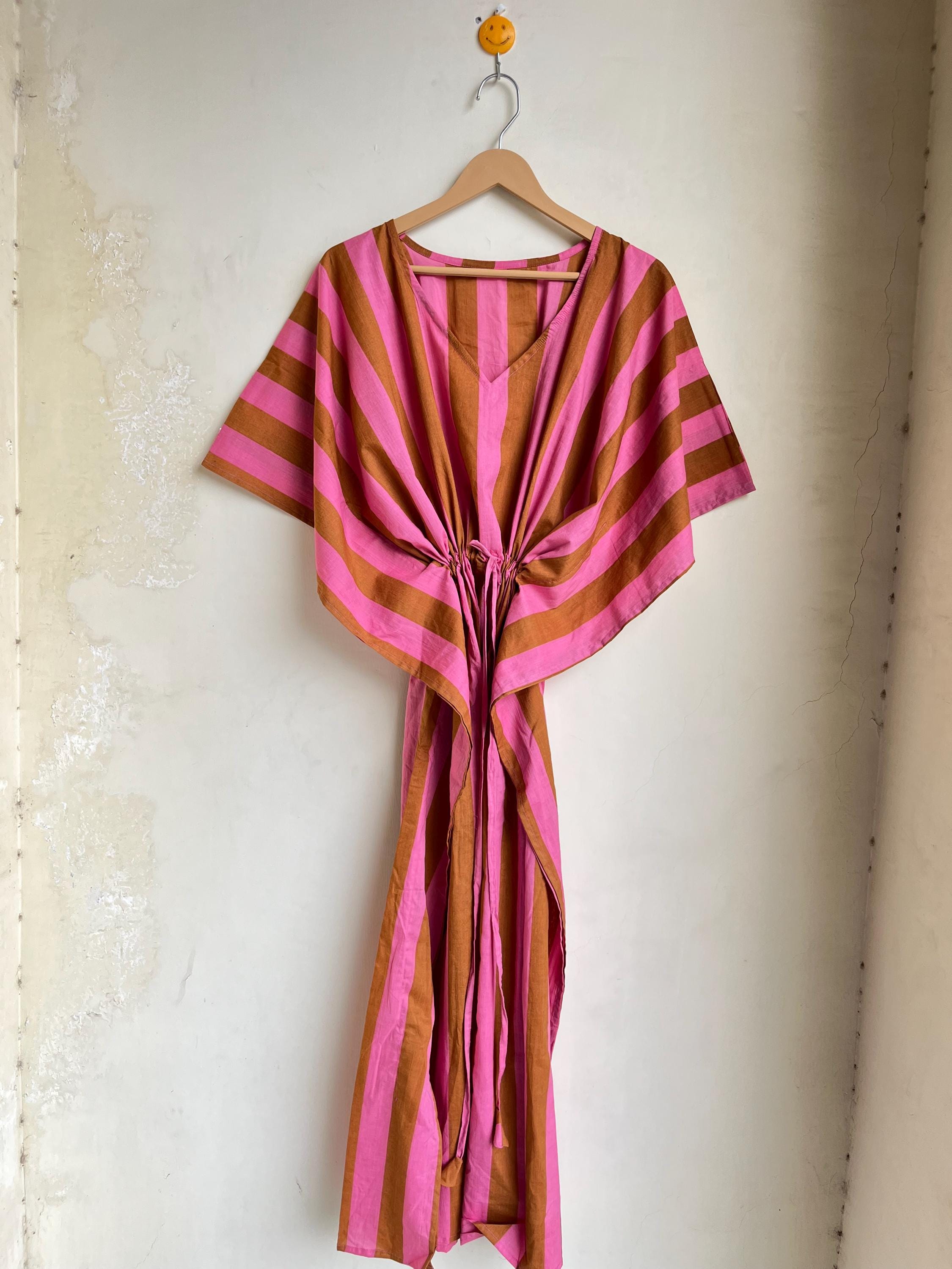 Handmade Cotton Kaftan Maxi Dress: Boho Beach Cover-Up