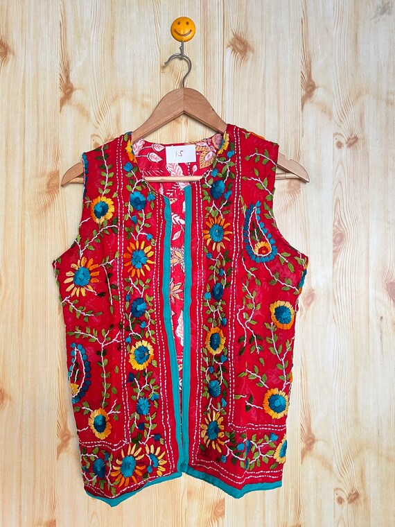 Veste Boho multicolore florale brod e pour femme veste de haute