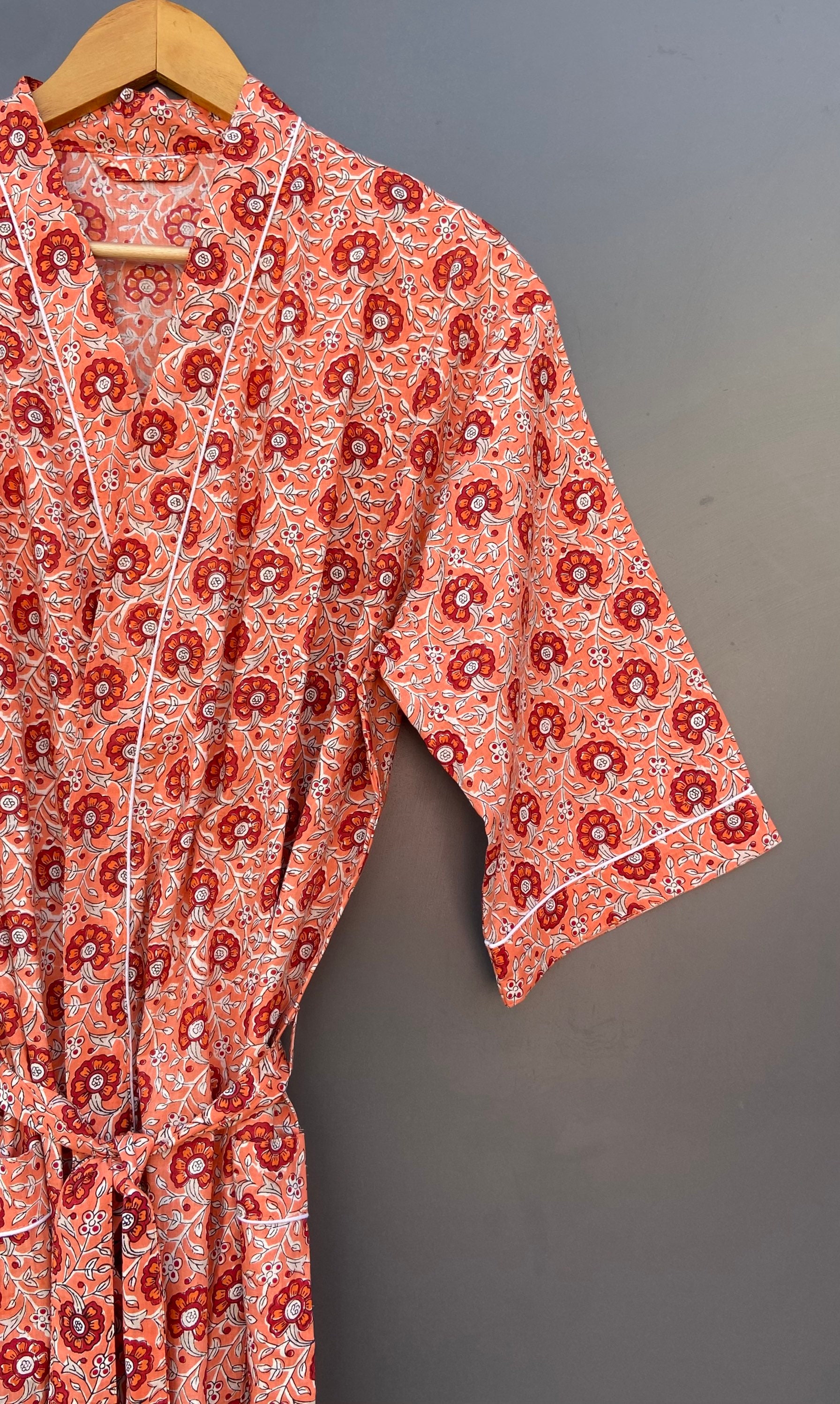 Indian Handmade cotton kimono robe Women Wear Summer Kimono | Etsy