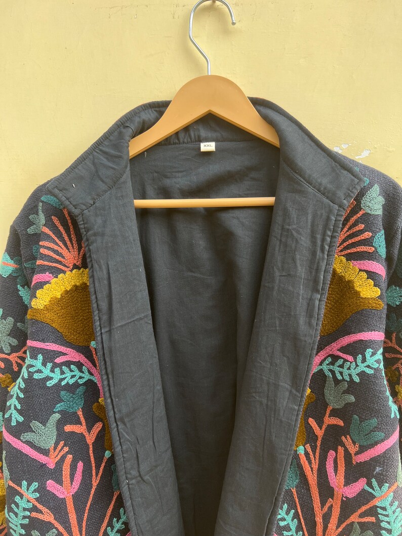 Neue Trending Marineblaue handgemachte suzani Stickerei tnt Jacke Damenbekleidung Geschenk für sie Bild 4