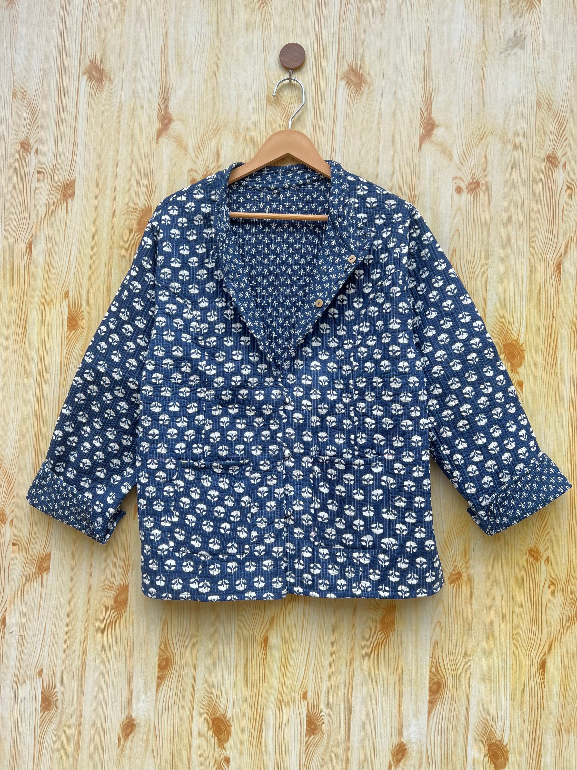 ジャケット・アウター Indigo Vintage Loose China Shirts Jacket Indigo Vintage Loose China Shirts Jacket メンズ