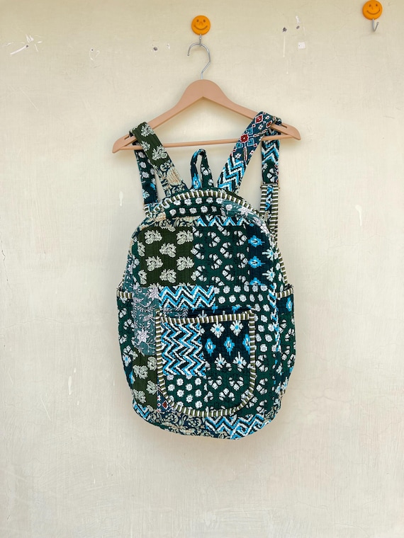 バッグ apolina Hattie Patchwork Backpack Handmade Cotton Patchwork Backpack: Bohemian Hippie Laptop Bag