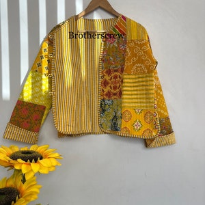 100% Cotton Handmade Bohemian Jacket Coat, Embroidered Coat Women, Hippie Jacket, Elephant Print Aari Work Jacket, Vintage Jacket Coat image 4