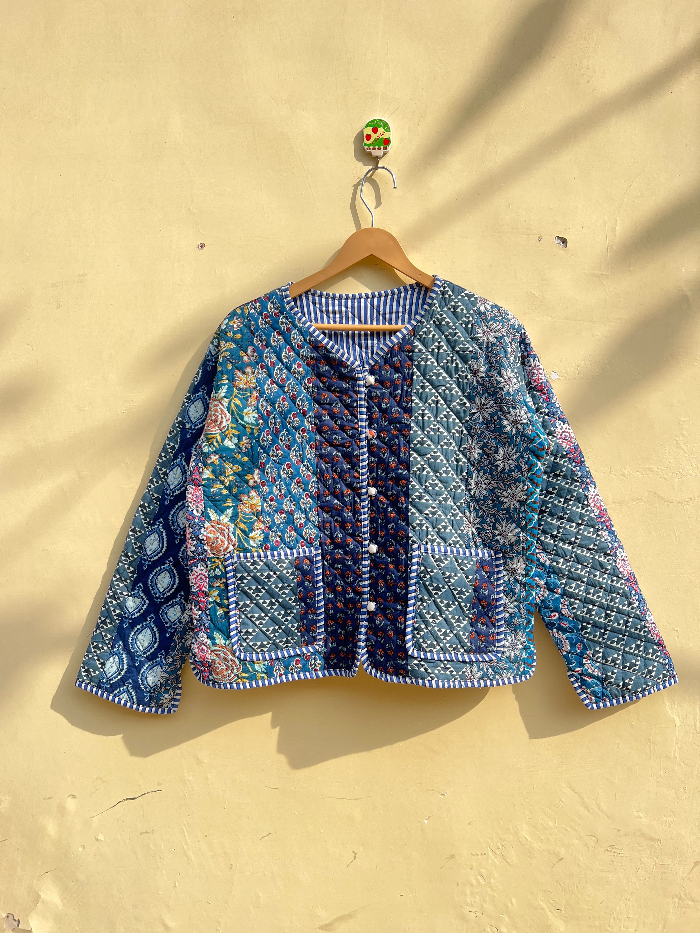 AMERI ★ INDIA BLOCK PRINT JACKET Ameri（アメリ）の「INDIA BLOCK PRINT JACKET（ノーカラージャケット