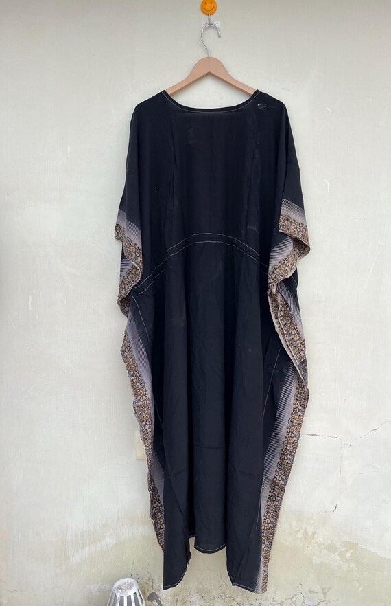 Black silk kaftan hot sale