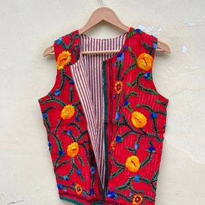 Indian Jacket Women Waistcoat Bohemian Jacket Traditional Jacket Women Kotti Jacket Embroiodered Jacket Banjara Kutch Jacket