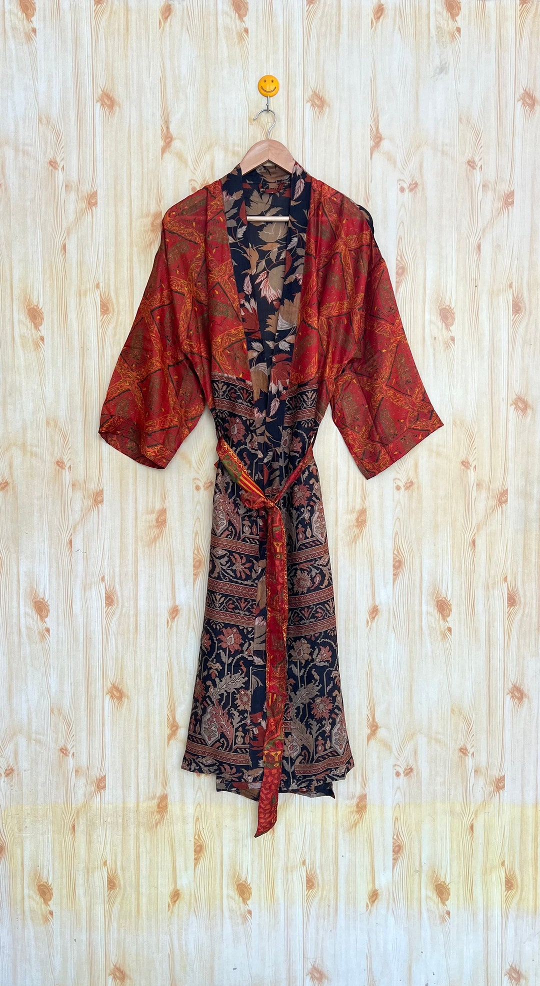 Colorful Stylish Pure Silk Kimono, Silk Kimono, Boho Kimono, Silk