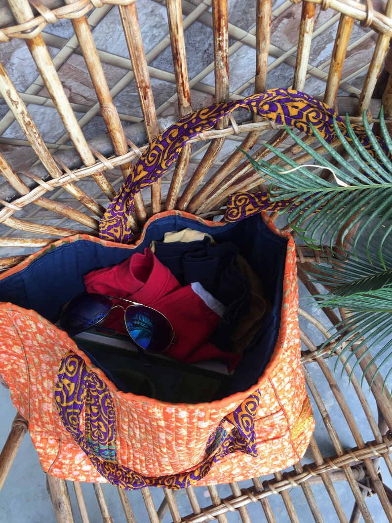 Shopping Bags Christmas Bag ! colorful tote bag Silk Quilted bag recycled Recycled Sari Everyday Bag sari reclaimed
