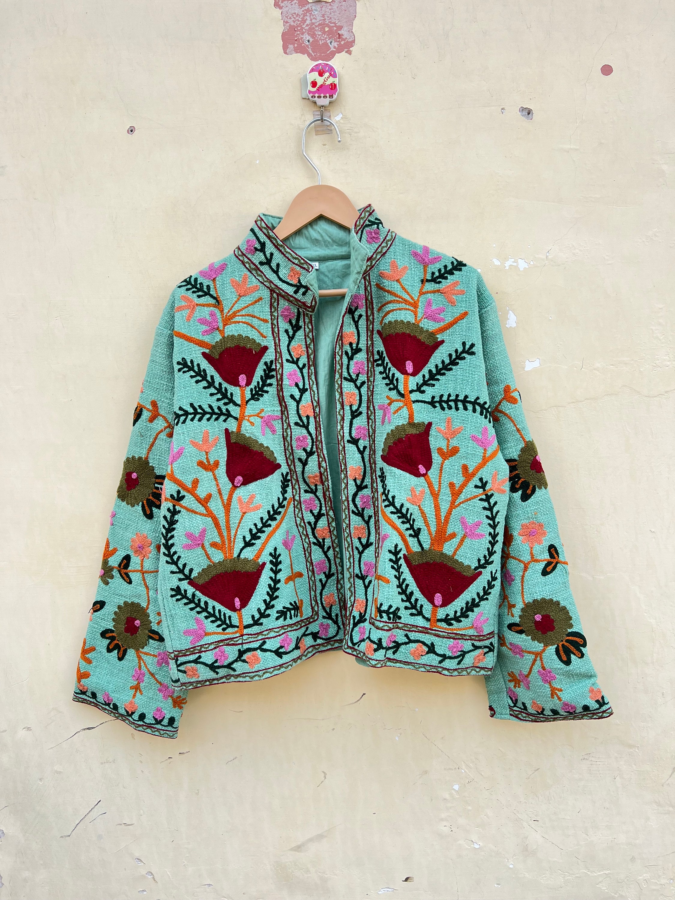 Sheller Handmade stitch wool jacket coat Sheller Handmade stitch