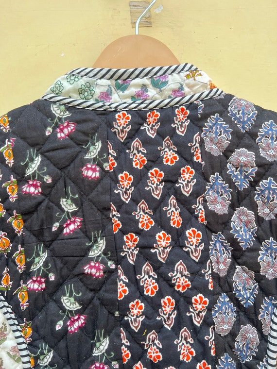 ハンドメイドインドパッチワークキルティングコットンジャケット