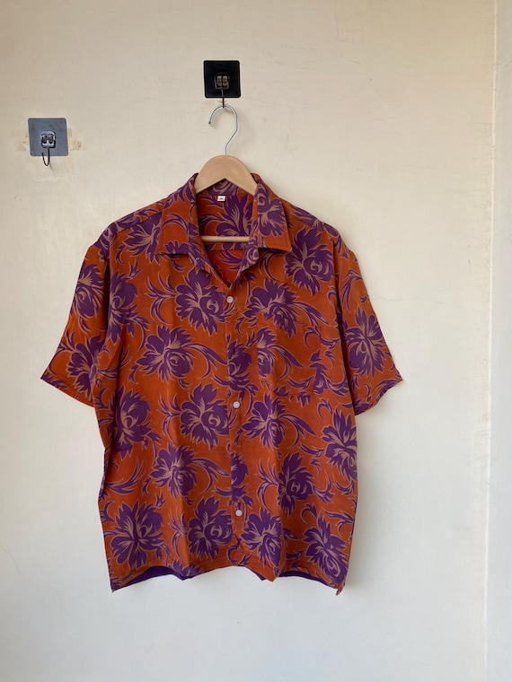 Half Sleeve Men’s Silk Shirt – Soft Crepe Fabric, Summer Casual, Vacation & Holiday Outfit