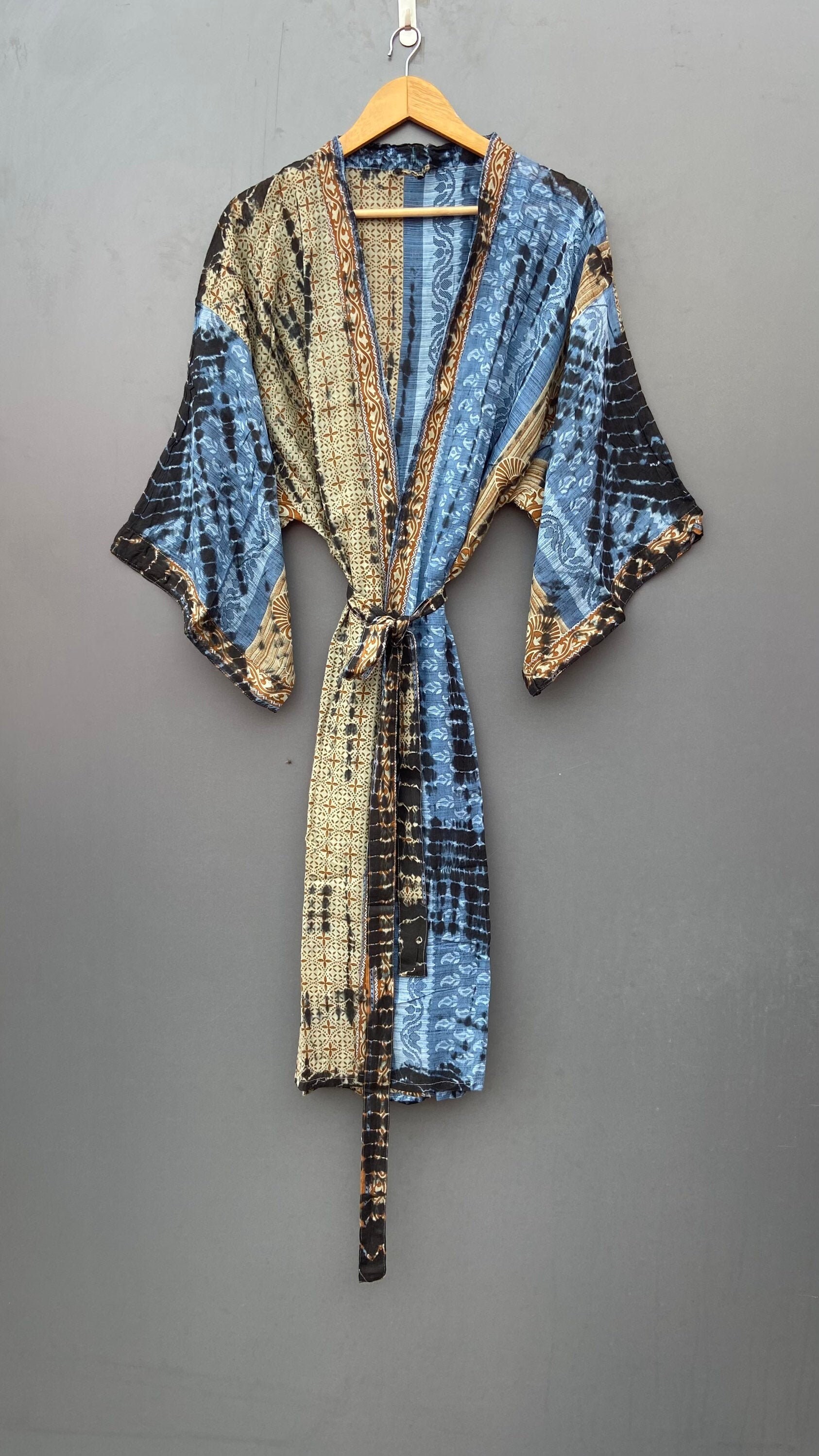 Tie Dye robe Tie Dye Kimono Robe Festival Clothing Boho Etsy