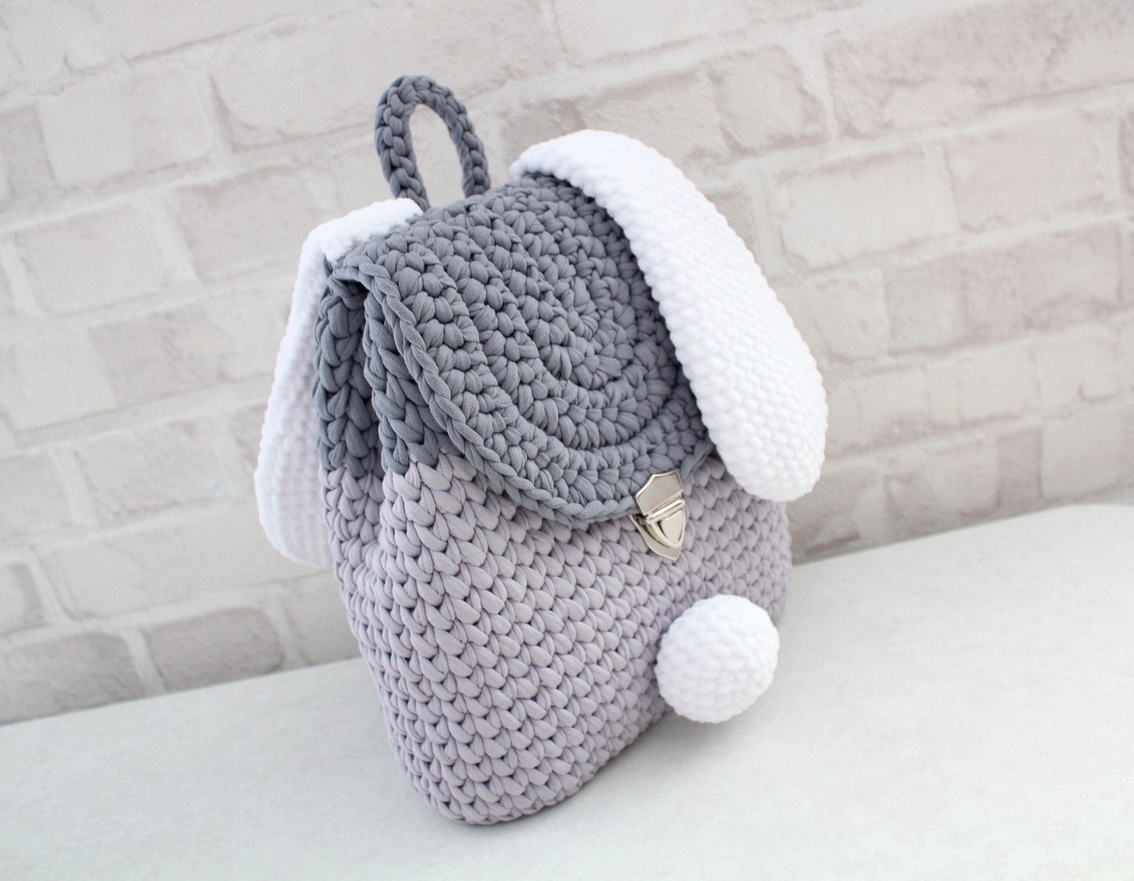 Crochet bag bunny ears backpack animal school backpack kids Etsy