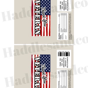 Thank A Veteran Thank You Candy Bar Wrapper Hersheys Service Member ...