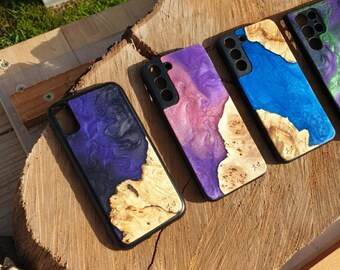 Galaxy S22 Ultra Wood resin case for iPhone 13 12 11 Pro, Pro Max case, Samsung 21 22