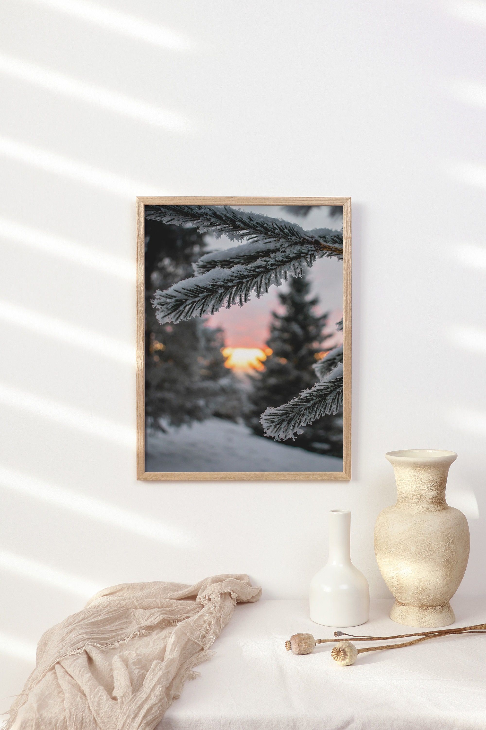 Winter Wall Art Printable Art Set of 3 Prints Winter Wall Etsy