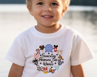 Snacking Around The World T-shirt, Magic Kingdom Snacking Shirt, Disney Snacks Shirt, Disney Vacation Tee, Disney Matching Shirt
