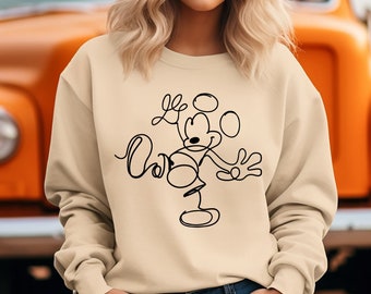Sudadera de Mickey Mouse con líneas, camiseta de Mickey de Disney, camiseta de viaje familiar, camiseta de Mickey Mouse, camiseta con dibujo de Mickey, camiseta de Disney para niños