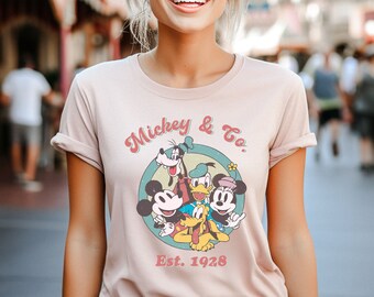Vintage Mickey & Co 1928 Shirt, Mickey And Friends Shirt, Mickey Shirt Vintage, Disneyworld Shirt, Disney Gift, Disneyland Family Trip Shirt