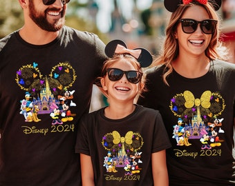 Disney Family 2024 T-shirt, Disneyworld Shirts, 2024 Trip Shirts, Disney Couple Shirt, New Year Crew Shirt, Magic Kingdom Happiest Place