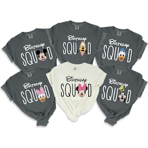 Comfort Colors® Custom Disney Birthday Squad Shirts, Disney Family Shirts, Matching Disney Shirts, Family Disneyworld, Custom Disney Squad