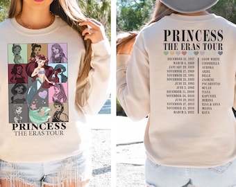 Princess Ariel The Eras Tour Shirt, Disney Princess Tour Tee, Disney Girl Trip Shirt, Princess Ariel, Princess Elsa, Disneyland Shirt