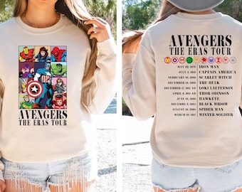 Avengers The Eras Tour Shirt, Spiderman Shirt, Superhero Family Shirt, Avengers The Eras Tour  Sweatshirt, Matching Avengers Shirt