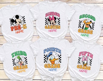 Mickey And Friends Disney Back To School T-shirt, Custom Name Back To School Shirt, Disney School Shirt, Disney Teacher Life T-shirt