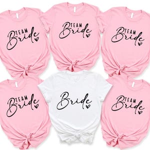 Team Bride T-Shirt: Bachelorette Party Bridal Shower Matching Tee