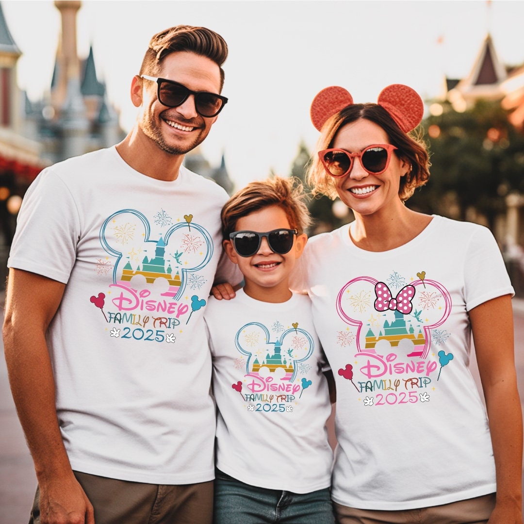 Disney Family Trip 2025 Shirt, Custom Family Trip 2025 Shirts, Family  Matching 2025 Shirts, Disney Trip Shirts, Mickey And Minnie Head Shirt
