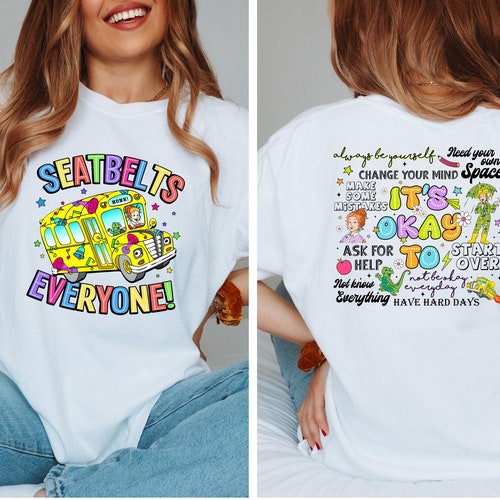 Ms. Frizzle "Seatbelts Everyone" T-Shirt: Magic School Bus Teacher Tee